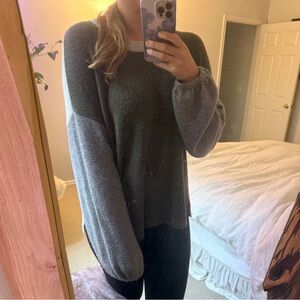 Madewell Light Gray/Olive Sweater XL